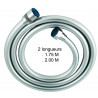 Flexible de douche PVC lisse satiné écrou anti torsion eausiris