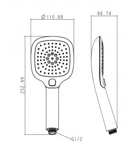 Douchette AIR TOUCH 2 jets