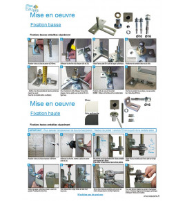 Fixation pour portail acier avec seuil