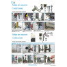 Fixation pour portail acier avec seuil
