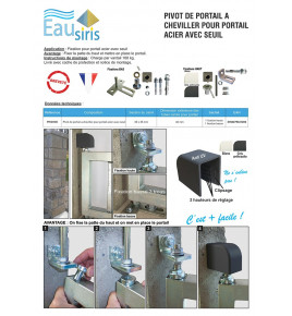Fixation pour portail acier avec seuil